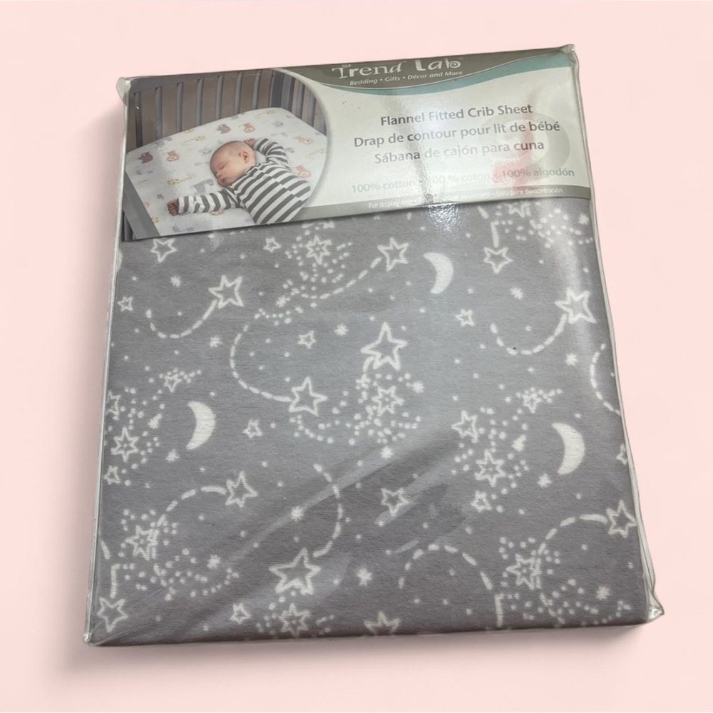 Trend Lab 100% Cotton Fleece Fitted Crib Sheet Brand New NIP